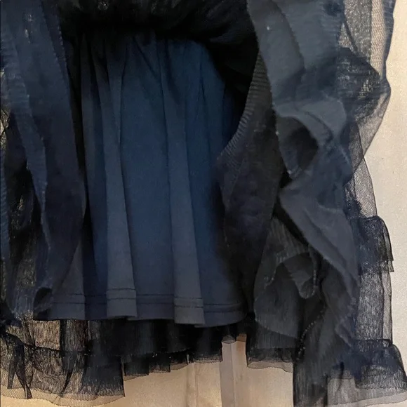 The Children's Place Black 'Lil' Queen' Tulle Dress Ruffled Layered Design - Picture 6 of 10